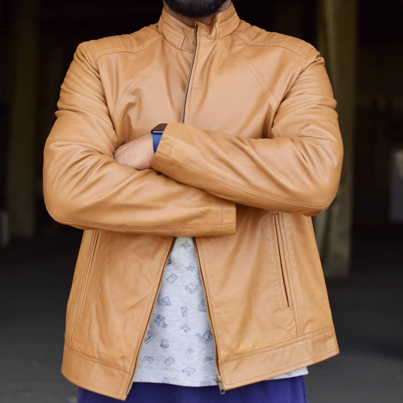 Leather Jacket Light Brown SS Leather