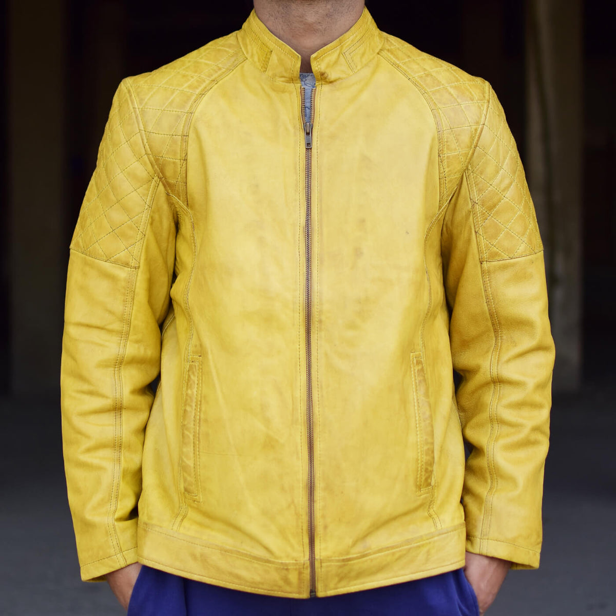 Leather Jacket Yellow SS Leather